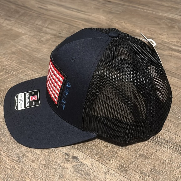 Ariat Richardson Original Trucker Hat,Basketweave American Flag,snapback cap/hat - Picture 2 of 10
